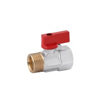 Кран шаровий Karro "Standart" 1/2" ВЗ "Mini" PN30 ручка, нікельований