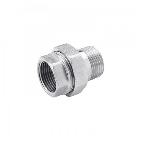 Зганяння-американка пряма Karro 1 1/4" ВЗ нікельована KR-3102