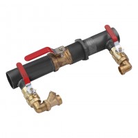 Байпас 40  1 1/2'' с краном короткий 200 мм