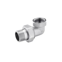 Зганяння-американка кутова Karro 3/4" ВЗ нікельована KR-3103