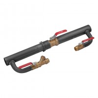 Байпас 40  1 1/2'' с краном длинный 330 мм
