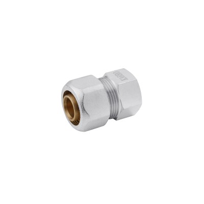 Муфта металлопластиковая Karro 16х1/2" РВ никелированная KR-0520 Муфта металлопластиковая Karro 16х1/2" РВ никелированная KR-0520