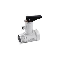 Предохранительный клапан для бойлера Karro 1/2" ВН с ручкой никелированный KR-88144
