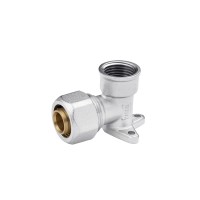 Коліно настінне металопластикове Karro 20x1/2" РВ нікельоване KR-0821