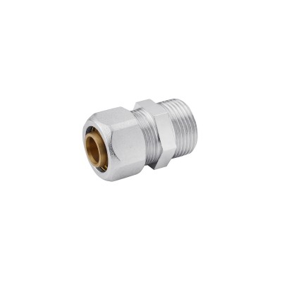 Муфта металлопластиковая Karro 20х3/4" РН никелированная KR-0513 Муфта металлопластиковая Karro 20х3/4" РН никелированная KR-0513