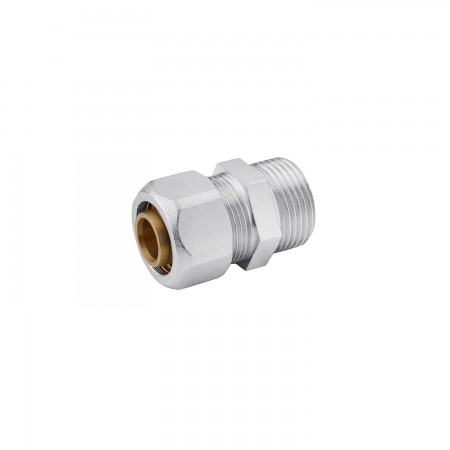 Муфта металопластикова Karro 20х3/4" РЗ нікельована KR-0513