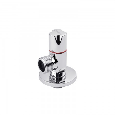 Кран приладовий для підключення Karro 1/2"х1/2" ЗЗ хромований KR-3112