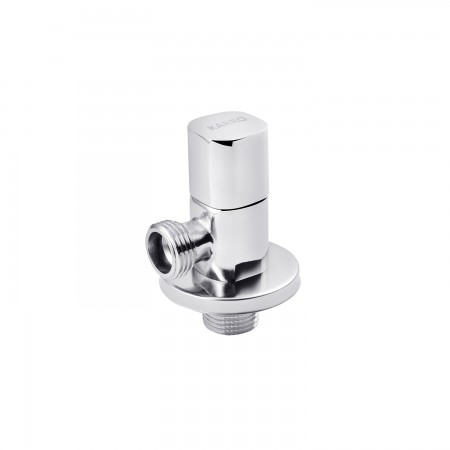 Кран приладовий для підключення Karro 1/2"х1/2" ЗЗ хромований KR-3123