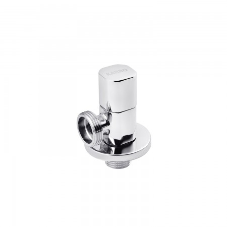 Кран приладовий для підключення Karro 1/2"х3/4" ЗЗ хромований KR-3123