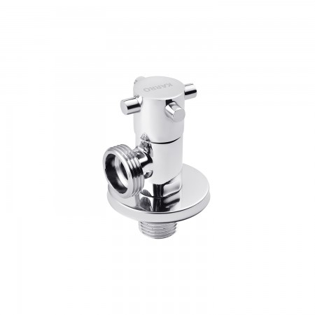 Кран приборный для подключения Karro 1/2"х3/4" НН хромированный KR-3128