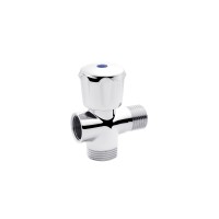 Кран приладовий для підключення магістральний вентильний Karro 1/2"х3/4"х1/2" ВЗЗ хромований KR-3151