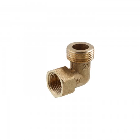 Кутник перехідний посилений LexLine 3/4 "х1/2" ВЗ латунний УК0121-В
