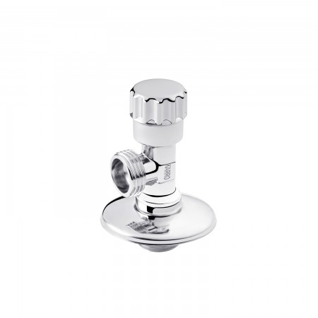 Кран приладовий для підключення Karro 1/2 "х1/2" ЗЗ хромований KR-3020