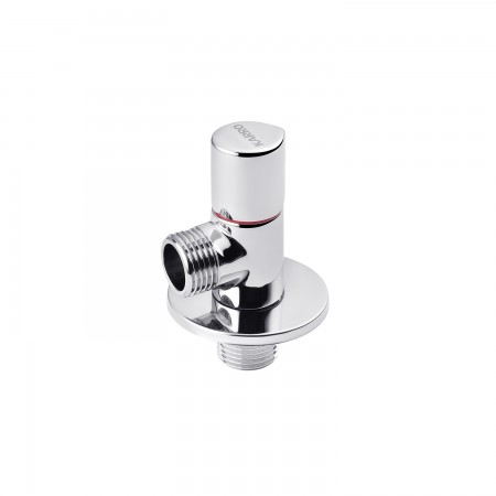 Кран приладовий для підключення Karro 1/2"х1/2" ЗЗ хромований KR-3116