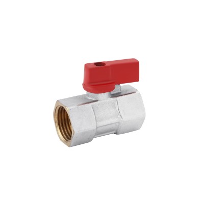 Кран шаровой Karro "Standart" 1/2" ВВ "Mini" PN30 ручка, никелированный Кран шаровой Karro "Standart" 1/2" ВВ "Mini" PN30 ручка, никелированный