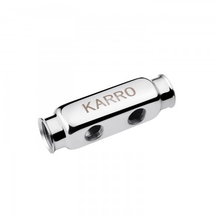 Колектор Karro на 2 виходи 1"х1/2" РВ нержавіюча сталь KR-1003
