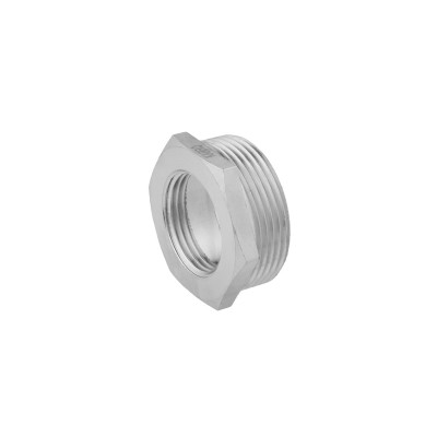 Футорка Karro 1 1/2 "х1" НВ никелированная KR-3115 Футорка Karro 1 1/2 "х1" НВ никелированная KR-3115