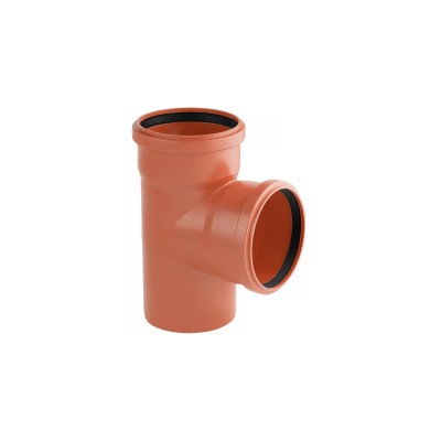 Тройник Rozma для наружной канализации 110х110/90°(CV029134) Тройник Rozma для наружной канализации 110х110/90°(CV029134)