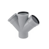 Крестовина Baux для внутренней канализации 110х110х110/45°(CV029719)