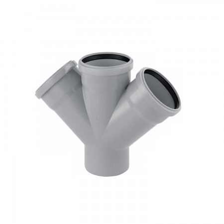 Крестовина Baux для внутренней канализации 110х110х110/45°(CV029719)