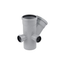 Крестовина двухплоскостная Rozma для внутренней канализации  110х110/45°+2x50/90°(CV030234)