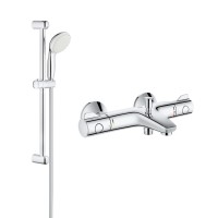 Смеситель для ванны Grohtherm 800 34567000+душевой гарнитур 27948001(CV032204)