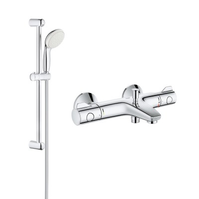 Смеситель для ванны Grohtherm 800 34567000+душевой гарнитур 27948001(CV032204) Смеситель для ванны Grohtherm 800 34567000+душевой гарнитур 27948001(CV032204)