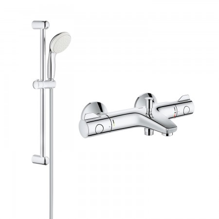 Смеситель для ванны Grohtherm 800 34567000+душевой гарнитур 27948001(CV032204)