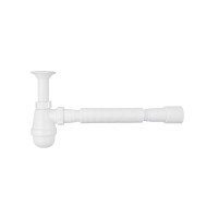 Сифон для раковини Agua TB06 1 1/4''х40/50 мм з литим випуском