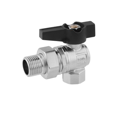 Кран-американка шаровой угловой Karro "Uno Black" 1/2" ВН PN40 бабочка Кран-американка шаровой угловой Karro "Uno Black" 1/2" ВН PN40 бабочка