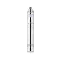 Насос глубинный шнековый Agua 4S QGD2,4-130-0,75 Hmax 130 м Qmax 40 л/мин P 750 Вт со встроенным конденсатором