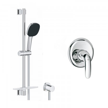 Душевая система Euroeco+гарнитур Vitalio Comfort 110+шланг подключеня 3274226929(CV036744)