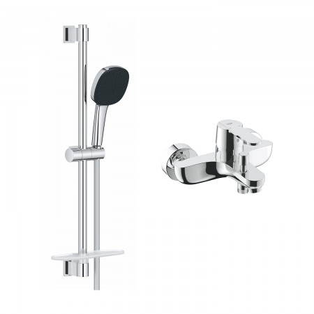 Смеситель для ванны Get+душевая стойка Vitalio Comfort 110 3288726929(CV036748)