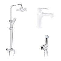 Комплект 3 в 1 душова система Armada-W-063+змішувач Armada-W-010+змішувач Bidet-C082 (CVS30213)