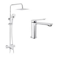 Комплект 2 в 1 душова система Makon-C-063+змішувач Makon-C010 (CVS30225)