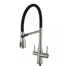 Гибкий смеситель для кухни под фильтр GAPPO G4399-75 с вытяжным изливом Гибкий смеситель для кухни под фильтр GAPPO G4399-75 с вытяжным изливом