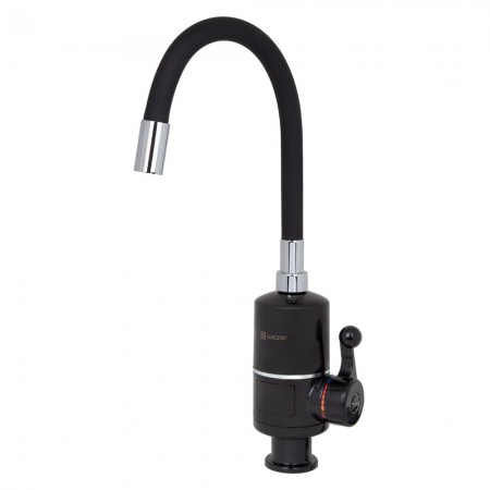 Проточний кран-водонагрівач SDR-G05T-Black кухня, (гнучкий вилив) (3,0 кВт) (датчик темп.)