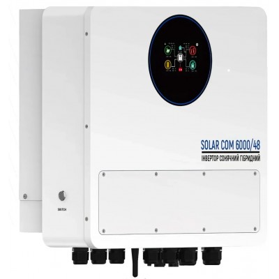 Инвертор гибридный SOLAR COM-6000/6 kW/48 V/125А/Wi-Fi (6857AR32)
