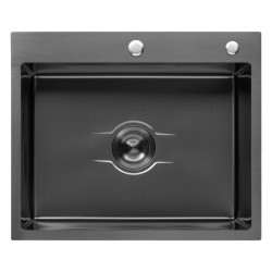 Кухонная мойка Kroner KRP Derby - 6050HM PVD (2,5/0,5 мм)(Есть отверстие для дозатора)