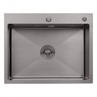 Кухонная мойка Kroner KRP Schwarze - 6350HM PVD (3.0/1.0 мм)(Есть отверстие для дозатора)