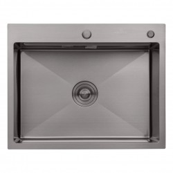 Кухонная мойка Kroner KRP Schwarze - 6350HM PVD (3.0/1.0 мм)(Есть отверстие для дозатора)