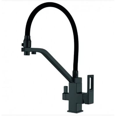 Чёрный Смеситель для кухни Koer KB-72009-05 KR5007 с выходом для питьевой воды Чёрный Смеситель для кухни Koer KB-72009-05 KR5007 с выходом для питьевой воды