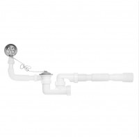 Сифон для ванны с переливом и ревизией Kroner KRP - BS03 1 1/2"х40/50 