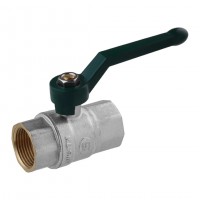 Кран шаровой STA "LB" 3/4" ВВ PN40 зеленая ручка, никелированный