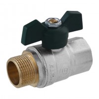 Кран кульовий STA "LB" 3/4" ВЗ PN40 зелений метелик, нікельований
