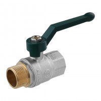 Кран кульовий STA "LB" 3/4" ВЗ PN40 зелена ручка, нікельований