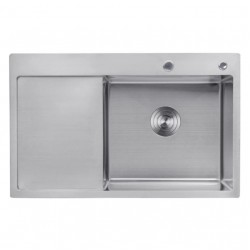 Кухонная мойка Kroner KRP Gebürstet - 7849RHM (3.0/1.0 мм) (Есть отверстие для дозатора и корзинка)