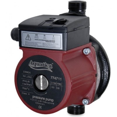 Насос Aquatica повышающий давление 774711. Нmax 9м Д 3/4" 30 л/мин (бордо) + гайка 1/2". Насос Aquatica повышающий давление 774711. Нmax 9м Д 3/4" 30 л/мин (бордо) + гайка 1/2".