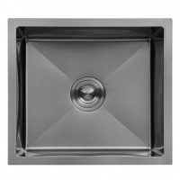Кухонная мойка Kroner KRP Schwarze - 4843HM PVD (3.0/1.0 мм) (с корзиной)