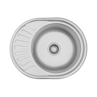 Кухонна мийка Kroner KRP Satin-5745 (0,8 мм)